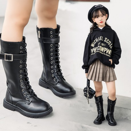 Black Leather Classy Long Boots