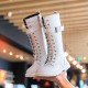 White Leather Classy Long Boots