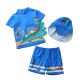 Blue Dinosaurs Swimsuits with Hat