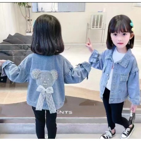 Ribbon Bear Denim Jackets