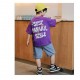 Purple Style T-shirt Set Pocket Jeans