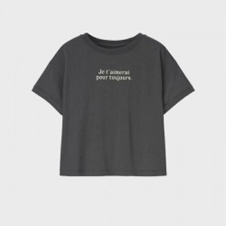 Dark Grey Jet Aime Crop Top