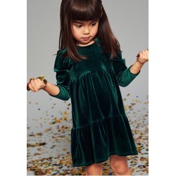 Mango Green Velvet Dress