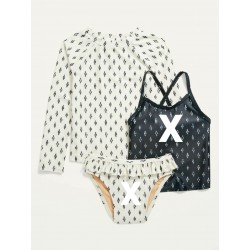 OldNavy Off-White Pattern Swim Top
