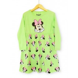 Green Minnie Long Sleeves Dress
