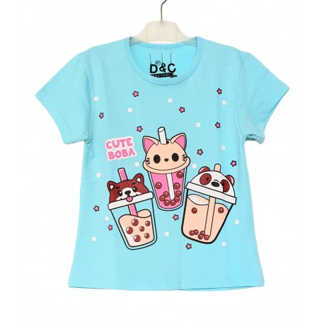 Blue Cute Boba Tee