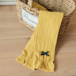 Yellow Little Ribbon Knitted Leggings