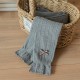 Grey Little Ribbon Knitted Leggings