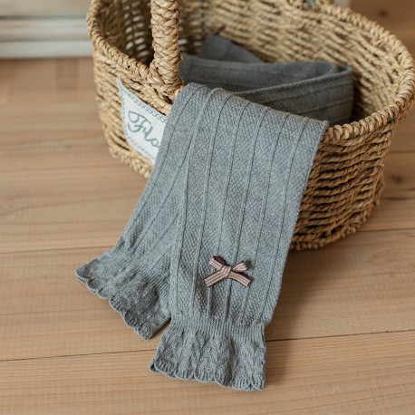 Grey Little Ribbon Knitted Leggings