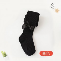 Black Sweet Ribbon Knitted Leggings