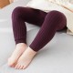 Purple Knitted Basic Leggings