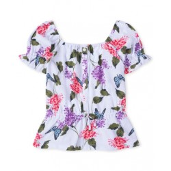 Place Light Purple Floral Top