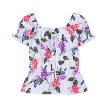 Place Light Purple Floral Top