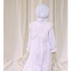 White Ruffle Butterfly Back Gamis