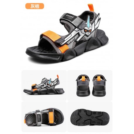 Grey Silver Robot Sandals