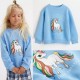 H&M Blue Unicorn Sweater