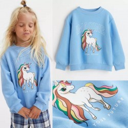 H&M Blue Unicorn Sweater