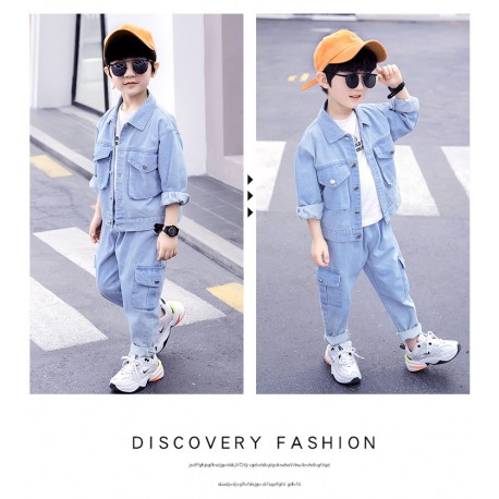 2in1 Denim Jacket Set Cargo Pants