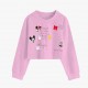 Pink Minnie Dream Long Sleeve Crop Top
