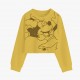 Mustard Minnie Long Sleeve Crop Top