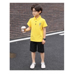 Yellow Polo Shirt Set Pants