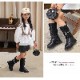 Black Chain Long Boots