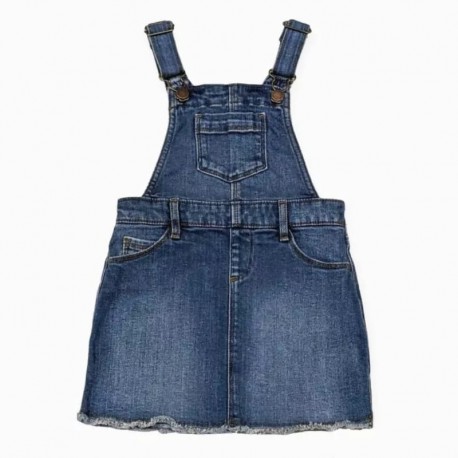 Old Navy Dark Blue Pocket Ripped Skirt Overall