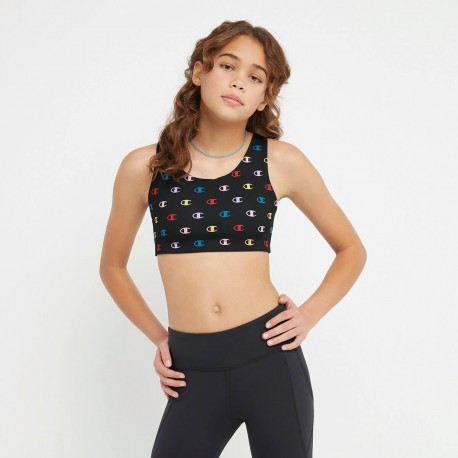 Black Logo Champion Sport Bra
