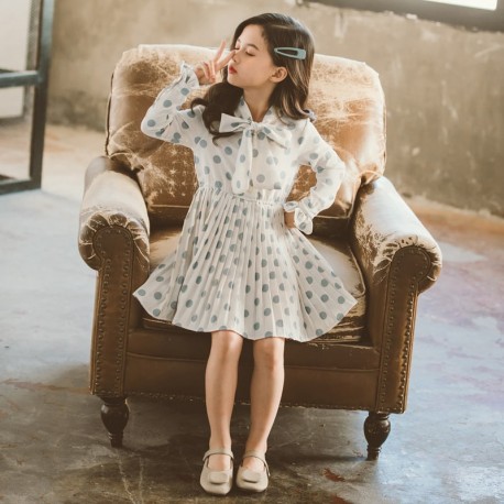 Dusty Green Polkadot Dress