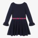 POL0 Navy A-line LS Dress