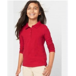 GAP Red LS Girl Polo Shirt