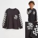 HM Stay Cool Black Plaid LS T-shirt
