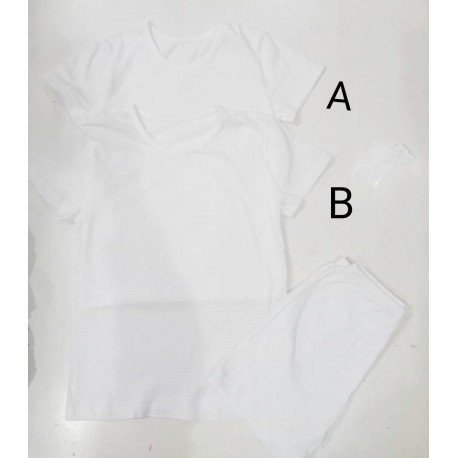 Unifriend White Set Short Pants