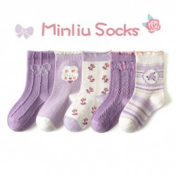 Purple Floral Socks