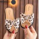 Cream Polkadot Ribbons Sandals