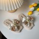Cream Gold Pearl Sandals