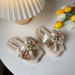 Cream Gold Pearl Sandals