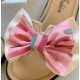 White Pink Ribbon Sandals