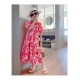 Pink Floral Flowy Dress