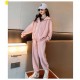 Pink Hoodie Jacket Set Pants(no inner)