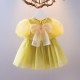 Green Puffy Back Ribbon Tutu Dress