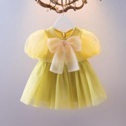 Green Puffy Back Ribbon Tutu Dress