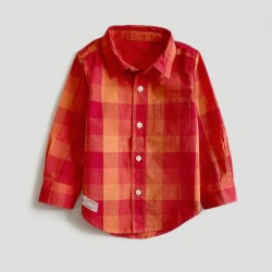 GAP Orange Plaid Shirt