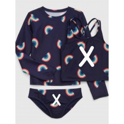 GAP Navy Rainbow Swim Top