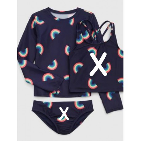 GAP Navy Rainbow Swim Top