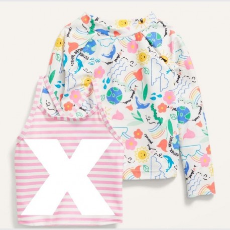 Oldnavy White Earth Swim Top