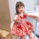 Red White Plaid Ribbon Dress