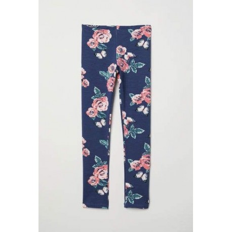 H&M Navy Rose Leggings