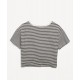 Old Navy Black Stripe Knotted Top