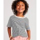 Old Navy Black Stripe Knotted Top